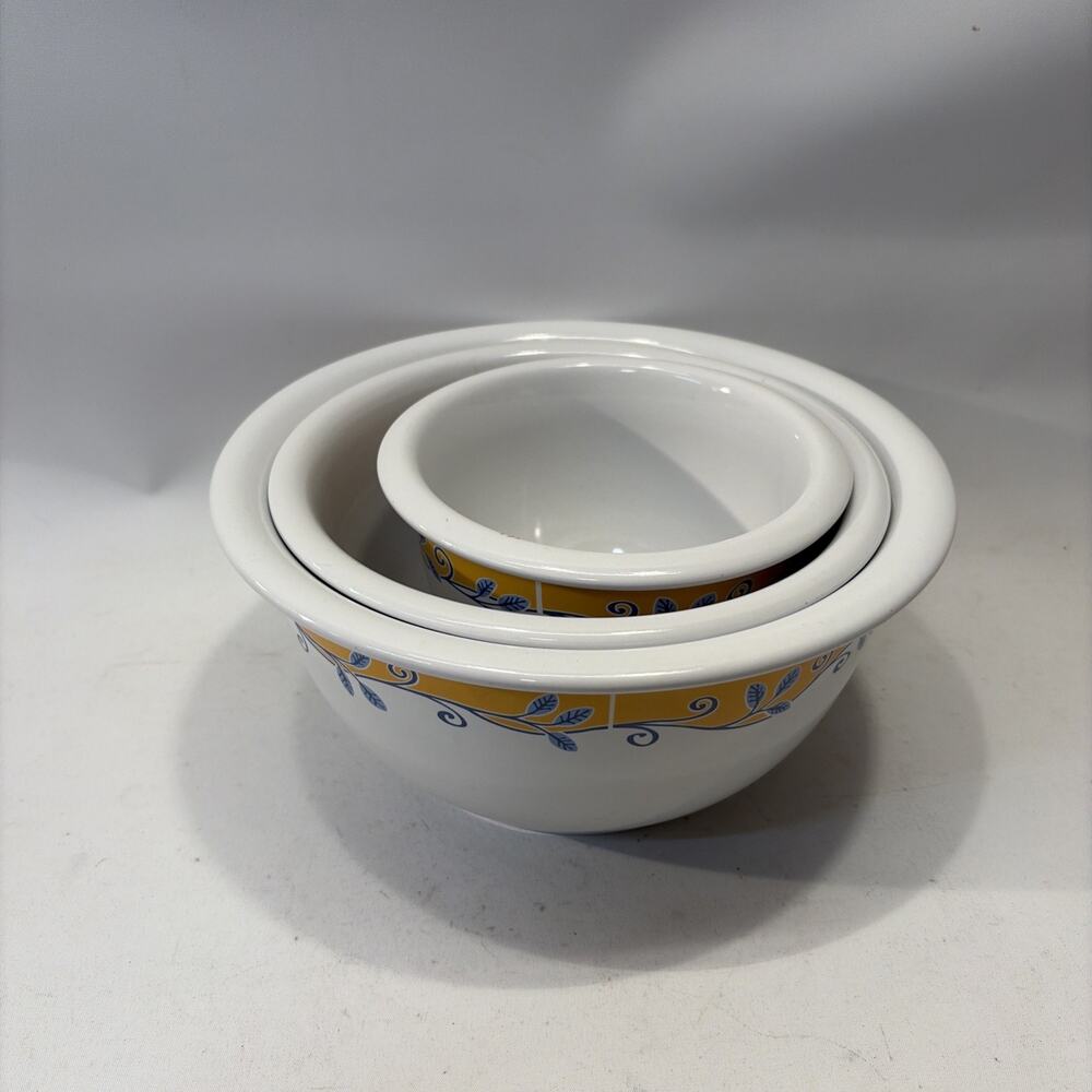 Corelle Coordinates Casa Flora Flowers 3 pc 1 2 3 Quart Qt Mixing Bowl Set - Picture 10 of 11